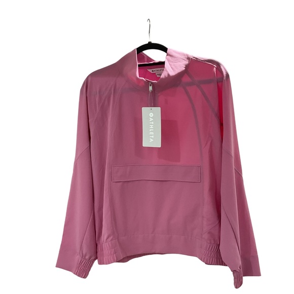 Athleta Boundless Popover Top Size Large Color: Maritima Pink NWT - Picture 3 of 6